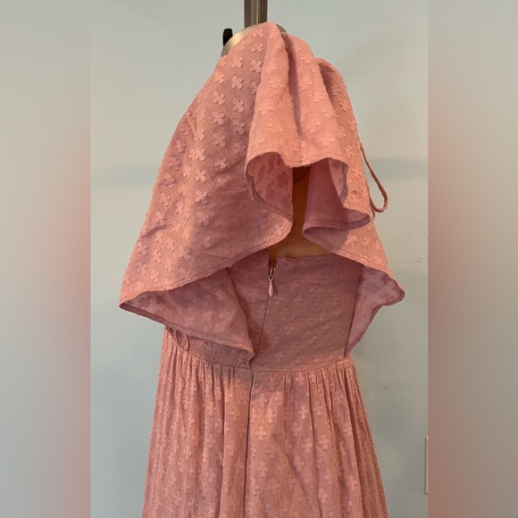 NWOT Madewell Tie-Back Flutter-Sleeve Tiered Midi Dress - Lavender- 6 - Picture 3 of 14